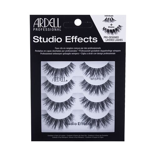 Umělé řasy Ardell Studio Effects Wispies 4 ks Black poškozená krabička