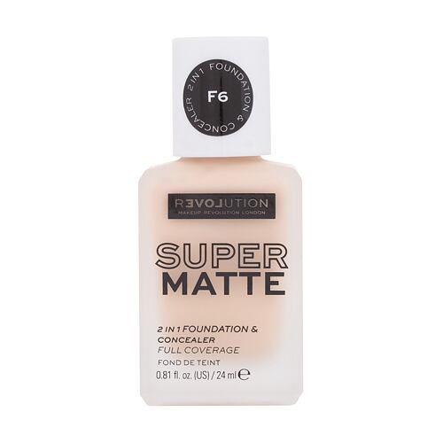 Make-up Revolution Relove Super Matte 2 in 1 Foundation & Concealer 24 ml F6