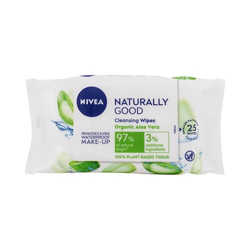 Čisticí ubrousky Nivea Naturally Good Organic Aloe Vera 25 ks