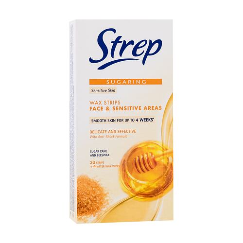 Depilační přípravek Strep Sugaring Wax Strips Face & Sensitive Areas Sensitive Skin 20 ks