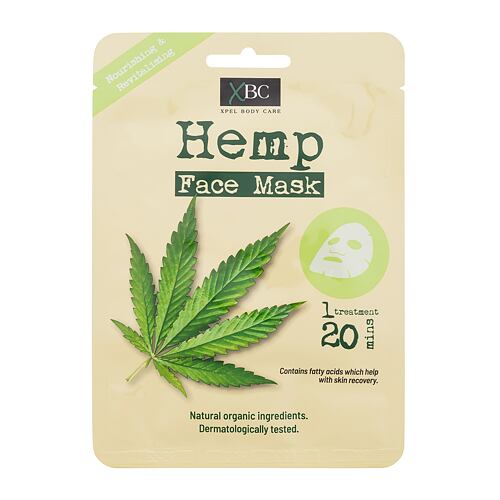 Pleťová maska Xpel Hemp Face Mask 1 ks