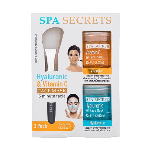 Pleťová maska Xpel Spa Secrets Hyaluronic & Vitamin C Face Mask 60 ml Kazeta