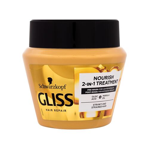 Maska na vlasy Schwarzkopf Gliss Oil Nutritive 2-in-1 Nourish Treatment 300 ml