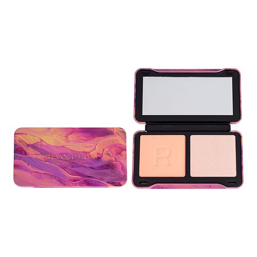 Konturovací paletka Makeup Revolution London Neon Heat Dynamic Face Palette 11,2 g Scorched Rose poškozená krabička