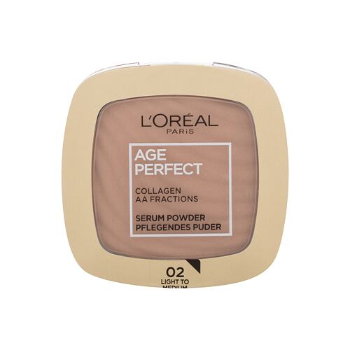 Pudr L'Oréal Paris Age Perfect Serum Powder 9 g 02 Light To Medium poškozená krabička