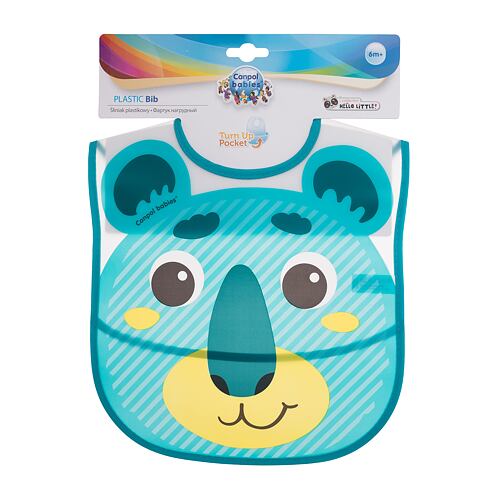 Bryndák Canpol babies Hello Little Plastic Bib Green 1 ks