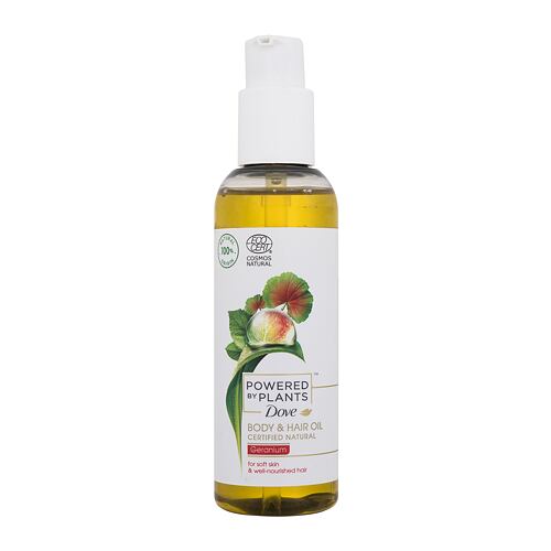Tělový olej Dove Powered By Plants Geranium Body & Hair Oil 100 ml
