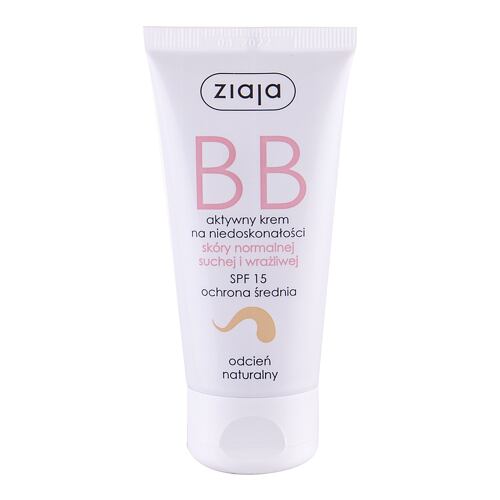 BB krém Ziaja BB Cream Normal and Dry Skin SPF15 50 ml Natural poškozený obal