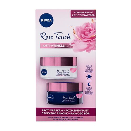 Denní pleťový krém Nivea Rose Touch 50 ml poškozená krabička Kazeta