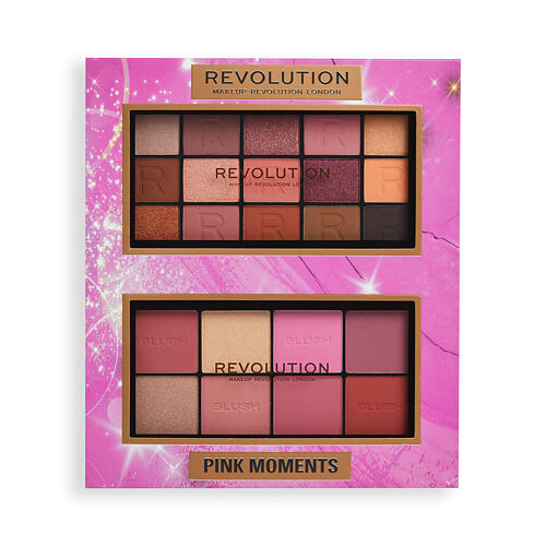 Tvářenka Makeup Revolution London Pink Moments Face & Eye Gift Set 16 g Kazeta