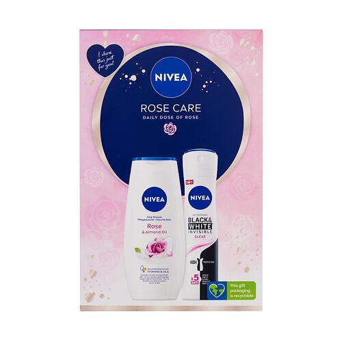 Sprchový gel Nivea Rose Care 250 ml poškozená krabička Kazeta