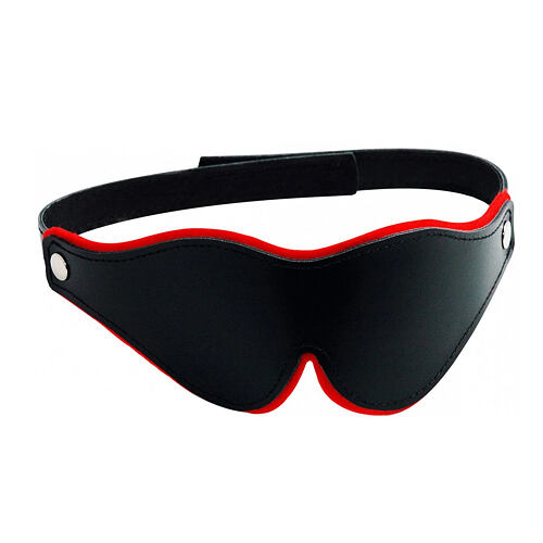 BDSM pomůcka Sexy Elephant Leather BlackRed Eye Mask 1 ks