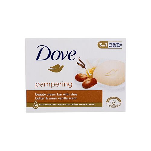 Tuhé mýdlo Dove Pampering Beauty Cream Bar 90 g poškozená krabička
