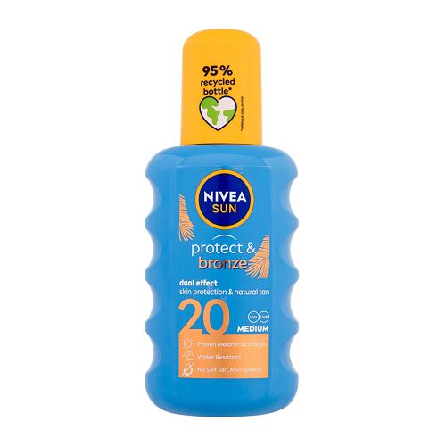 Opalovací přípravek na tělo Nivea Sun Protect & Bronze Sun Spray SPF20 200 ml