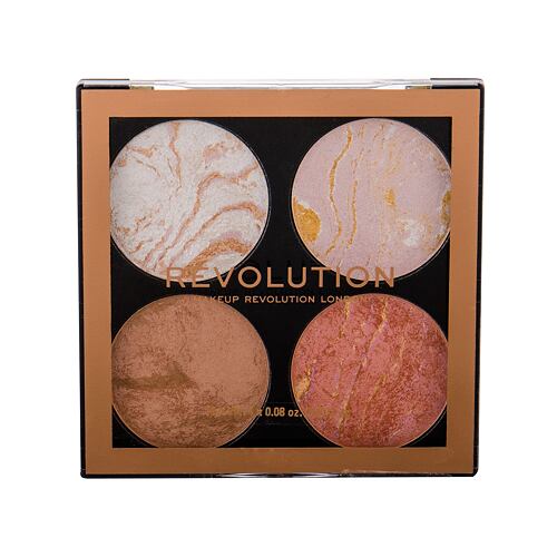 Rozjasňovač Makeup Revolution London Cheek Kit 8,8 g Take A Breather poškozená krabička