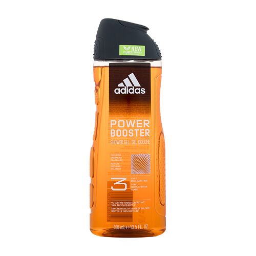Sprchový gel Adidas Power Booster Shower Gel 3-In-1 New Cleaner Formula 400 ml poškozený flakon