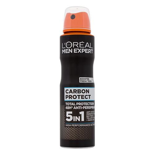 Antiperspirant L'Oréal Paris Men Expert Carbon Protect 5in1 150 ml poškozený flakon