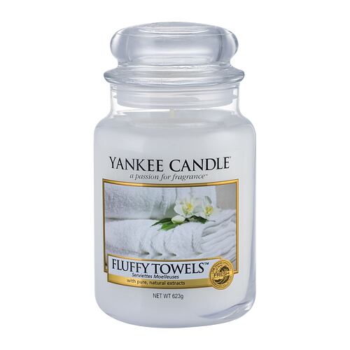 Vonná svíčka Yankee Candle Fluffy Towels 623 g vada zbarvení