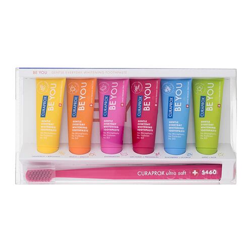 Zubní pasta Curaprox Be You Gentle Everyday Whitening Toothpaste Combipack 6x10 ml poškozená krabička Kazeta