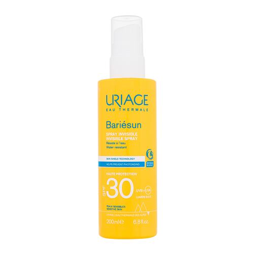Opalovací přípravek na tělo Uriage Bariésun Invisible Spray SPF30 200 ml poškozený flakon