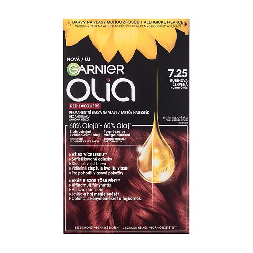 Barva na vlasy Garnier Olia Red Lacquers 60 g 7.25 Ruby Red
