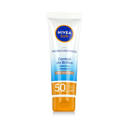 Opalovací přípravek na obličej Nivea Sun UV Face Shine Control BB SPF50 50 ml Medium