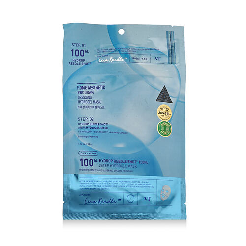 Pleťová maska VT Cosmetics Hydrop Reedle Shot 100 hL 2Step Hydrogel Mask 34,5 g