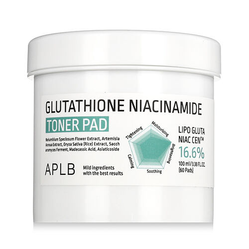 Pleťová voda a sprej APLB Glutathione Niacinamide Toner Pad 60 ks