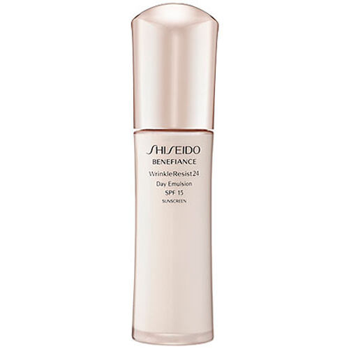 Pleťový gel Shiseido Benefiance Wrinkle Resist 24 Day Emulsion SPF15 75 ml poškozená krabička