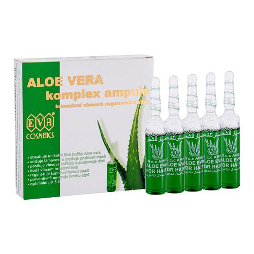 Sérum na vlasy Eva Cosmetics Aloe Vera Complex Hair Care Ampoules 50 ml poškozená krabička