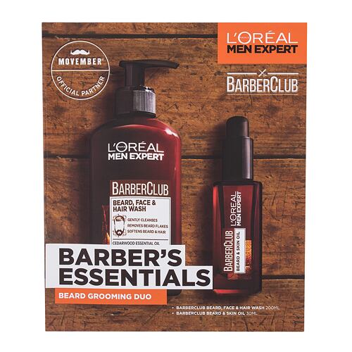 Šampon L'Oréal Paris Men Expert Barber's Essentials 200 ml poškozená krabička Kazeta