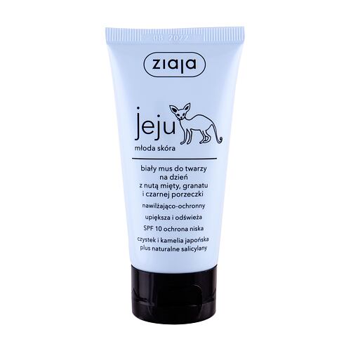 Denní pleťový krém Ziaja Jeju White Face Mousse Moisturiser SPF10 50 ml poškozená krabička