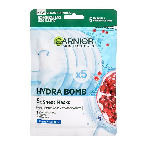 Pleťová maska Garnier Skin Naturals Hydra Bomb 5 ks