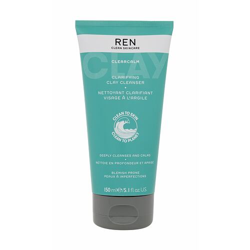 Čisticí gel REN Clean Skincare Clearcalm 3 Clarifying Clay Cleanser 150 ml