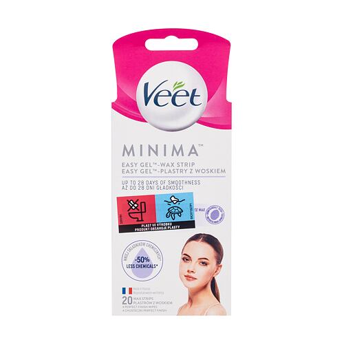 Depilační přípravek Veet Minima Easy-Gel™ Wax Strips Face 20 ks