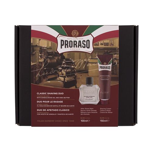Balzám po holení PRORASO Red Classic Shaving Duo 100 ml poškozená krabička Kazeta
