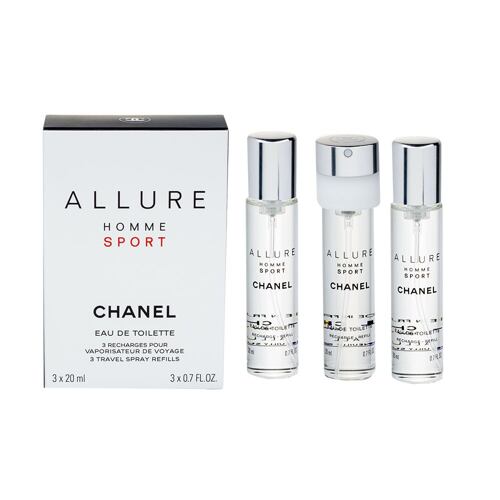 Toaletní voda Chanel Allure Homme Sport Náplň 3x 20 ml 20 ml poškozená krabička