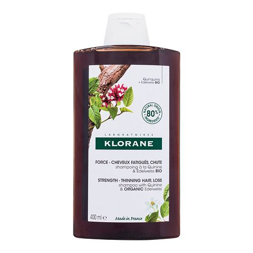 Šampon Klorane Organic Quinine & Edelweiss Strength - Thinning Hair, Loss 400 ml
