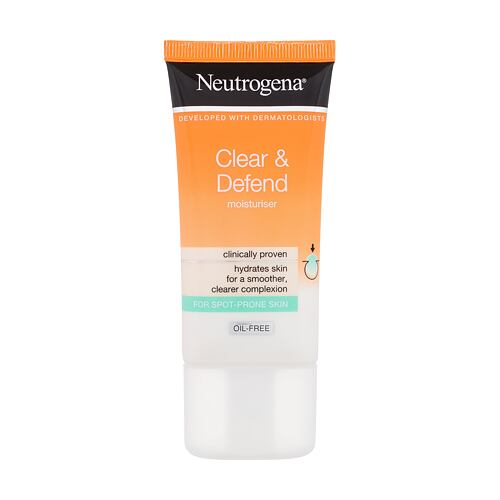 Denní pleťový krém Neutrogena Clear & Defend Moisturizer 50 ml poškozená krabička