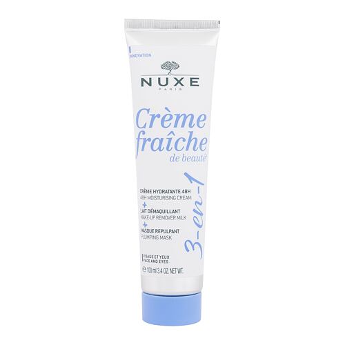 Denní pleťový krém NUXE Creme Fraiche de Beauté 3-In-1 Cream & Make-Up Remover & Mask 100 ml