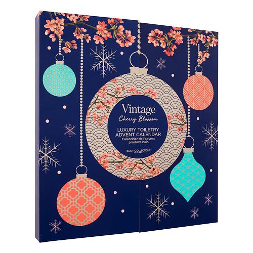 Krém na ruce Body Collection Vintage Cherry Blossom Luxury Toiletry Advent Calendar 1 ks poškozená krabička Kazeta