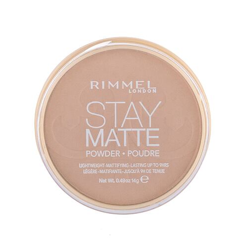 Pudr Rimmel London Stay Matte 14 g 010 Warm Honey poškozená krabička