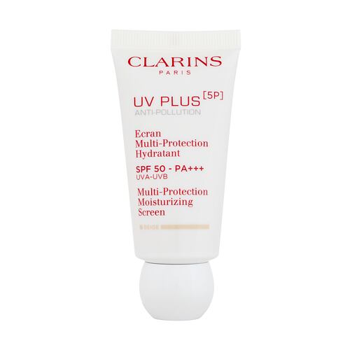 Opalovací přípravek na obličej Clarins UV Plus 5P Multi-Protection Moisturizing Screen SPF50 30 ml Beige poškozená krabička