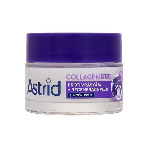 Noční pleťový krém Astrid Collagen PRO Anti-Wrinkle And Regenerating Night Cream 50 ml poškozená krabička