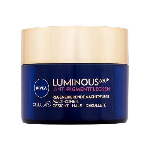 Noční pleťový krém Nivea Luminous 630 Antispot Night Complexion Repair 50 ml poškozená krabička