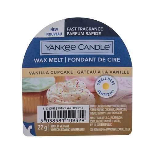 Vonný vosk Yankee Candle Vanilla Cupcake 22 g poškozený obal