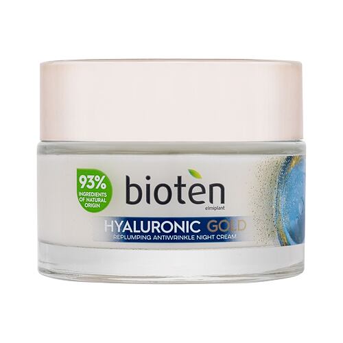 Noční pleťový krém Bioten Hyaluronic Gold Replumping Antiwrinkle Night Cream 50 ml poškozená krabička