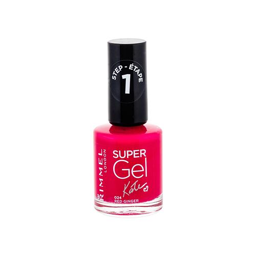 Lak na nehty Rimmel London Super Gel By Kate STEP1 12 ml 024 Red Ginger poškozený flakon