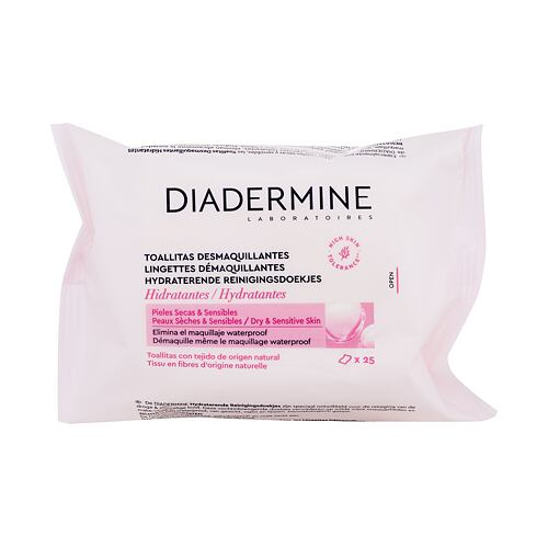 Čisticí ubrousky Diadermine Hydrating Cleansing Wipes 25 ks