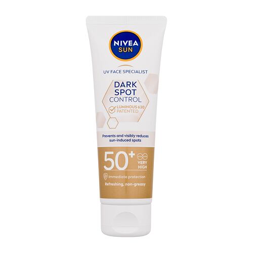Denní pleťový krém Nivea Sun Dark Spot Control Sun Fluid SPF50+ 40 ml poškozená krabička
